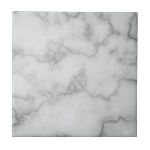 Elegant Faux White Marble Tile