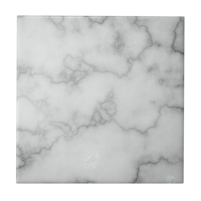 Elegant Faux White Marble Tile (Front)