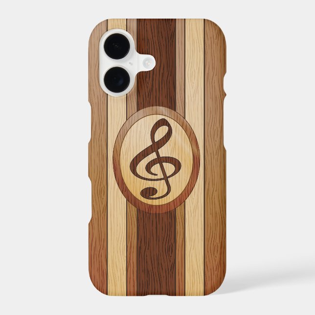 Élégant Faux Wood Treble Clef Inlay (Verso)