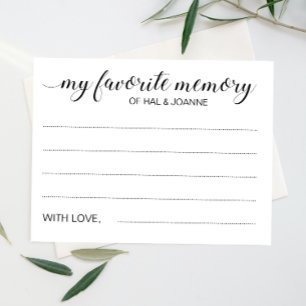 Elegant Favourite Memory Anniversary Guest Book