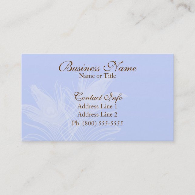 Elegant Feathers Business Cards (Front)