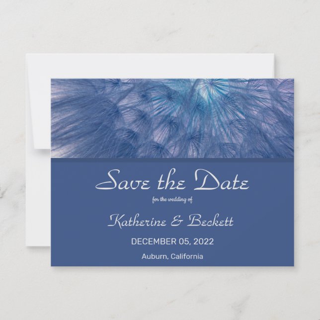 Elegant Feathers Save the Date Invitation (Front)