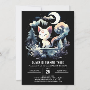 Elegant Feline Cat Birthday Invitation