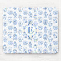 Elegant Female Blue And White Ginger Jar Monogram