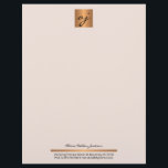 Elegant feminine blush pink copper gold monogram letterhead<br><div class="desc">Monogrammed luxury feminine faux copper gold metallic geometric and blush pink vintage romantic letterhead. Suitable for beauty salons and spas, hair and fashion stylists and owners, boutique managers, jewellery designers, luxurious products crafters, photographers, cosmetologists, estheticians, beauticians, wedding planners, lifestyle bloggers, or any other independent professionals or women services businesses. Easy...</div>