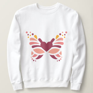 Elegant Feminine Boho Pastel Butterfly Sweatshirt