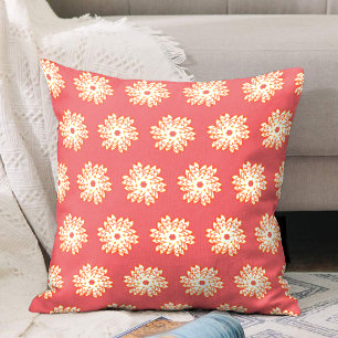 Elegant Feminine Floral Pattern Living Room Style Throw Pillow