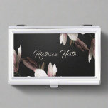 Elegant Feminine Floral Typography Name  Business Card Holder<br><div class="desc">Introducing our Elegant Feminine Floral Typography Business Card Case – a sophisticated and stylish accessory to carry your professional identity with grace. This card case seamlessly merges delicate floral motifs with elegant typography, creating a refined and feminine look. The subtle floral elements add a touch of charm, making it an...</div>