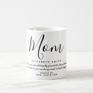 Elegant Feminine Script Mom Quote  Coffee Mug
