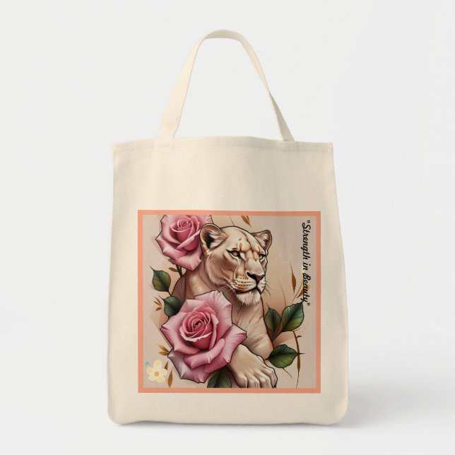 "Elegant Feral Charm" Tote Bag (Front)
