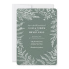 Elegant Fern Leaf Botanical Sage Green Wedding