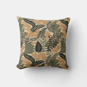 Elegant fern pattern  throw pillow