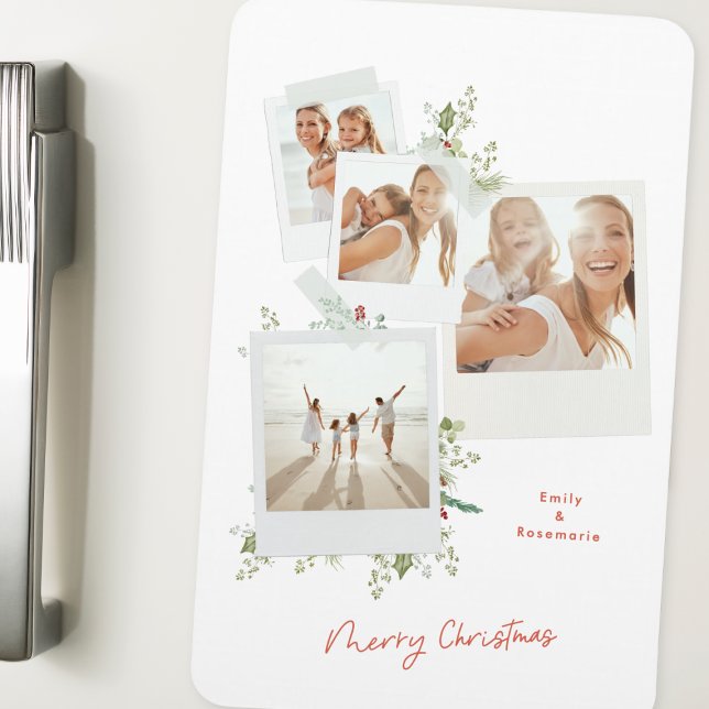 Elegant Festive Christmas Botanical Photo Album Magnet (Creator Uploaded)
