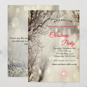 Elegant festive Christmas Invitation