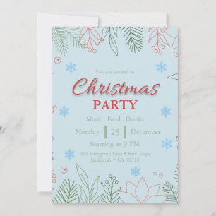  Elegant Festive Christmas Party Invitation 