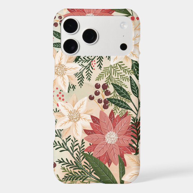 Elegant Festive Christmas Poinsettia Holiday (Back)