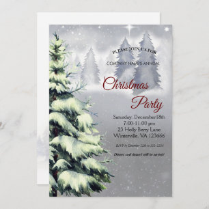 Elegant festive Christmas tree Invitation