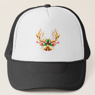 Elegant Festive Reindeer Antlers Modern Christmas Trucker Hat