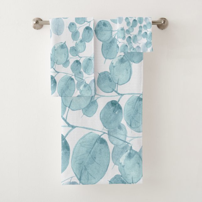 Elégant Feuille bleu  Ditsy Motif| (En situation)