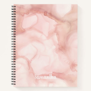 Élégant feuillet de Carnet rose pastel rose doux