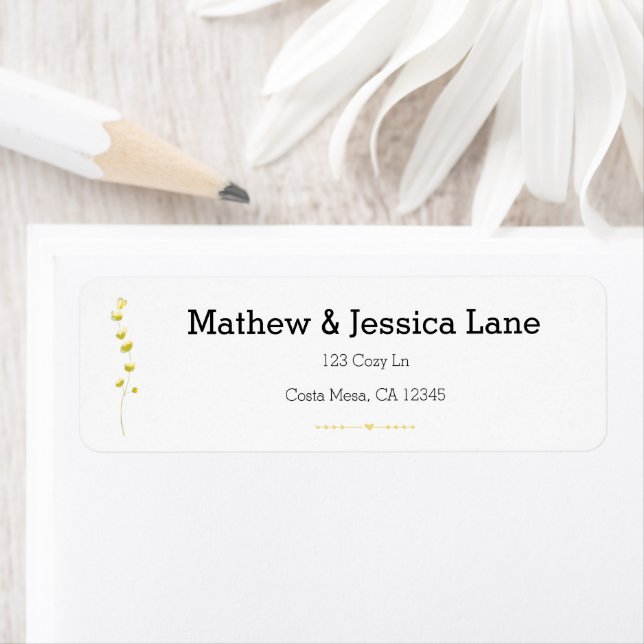 Elegant Field Flower Boho Wedding Invitation (Insitu)