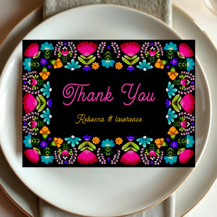 Elegant fiesta wedding thank you card