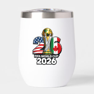 Elegant FIFA World Cup 2026 Stemless Wine Tumbler