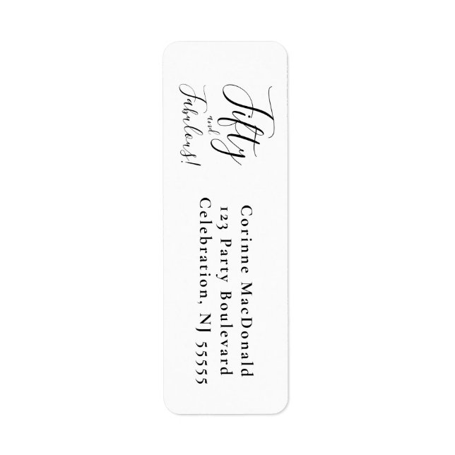 Elegant Fifty and Fabulous 50th Birthday Party (Devant)