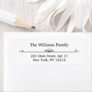 Elegant Filigree Return Address