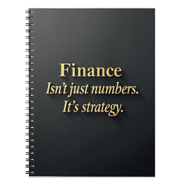 Elegant Finance Quote  Notebook (Front)