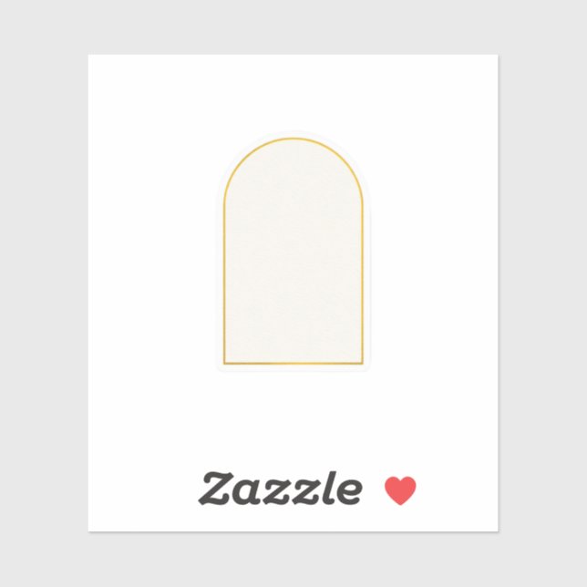Elegant Fine Line Gold Arch Wedding Template Stick (Sheet)