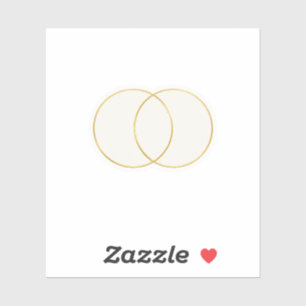 Elegant Fine Line Gold Circles Wedding Template St