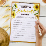 Elegant Finish the Sentence Game Sheet<br><div class="desc">Beautiful design that you can customize easily. You can play with it in a bridal shower,  bachelorette party,  or baby shower; add your custom words or phrases.</div>