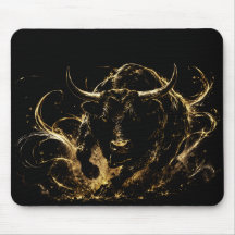 Elegant Fire Bull Mouse Pad