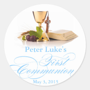 Elegant First Communion Party Favour Labels Tags