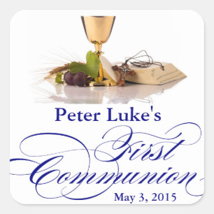 Elegant First Communion Party Favour Labels Tags