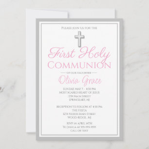 Elegant First Holy Communion Invites for Girls