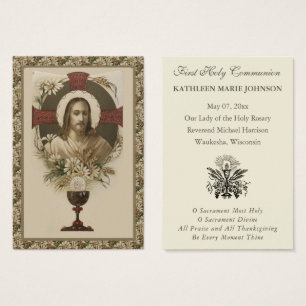 Elegant First Holy Communion Remembrance Holy