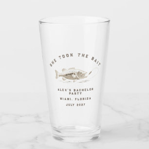 Elegant Fishing Themed Weekend Trip Bachelor Party Glass