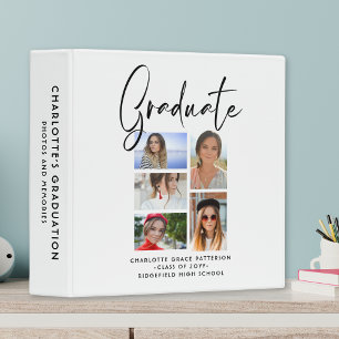 Elegant Five Photo Graduate Memories Binder