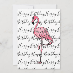 Elegant Flamingo pink tropical bird  Invitation
