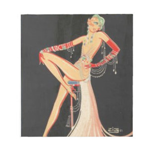 Elegant Flapper Notepad
