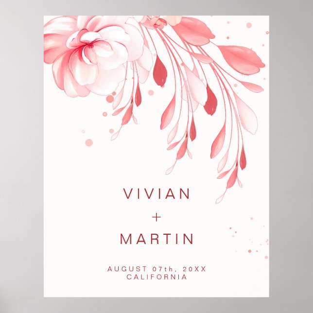 Elegant Flawless Sakura Blossom Wedding  Poster (Front)