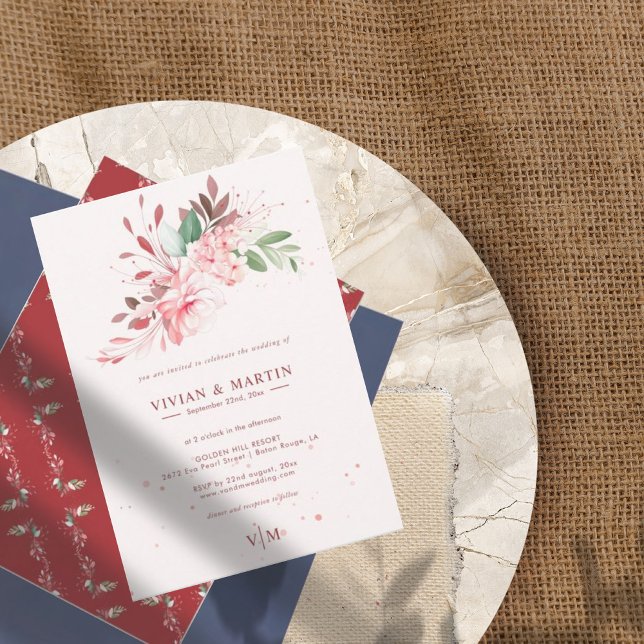 Elegant Flawless Sakura Pink Dream Wedding Invitation (Creator Uploaded)