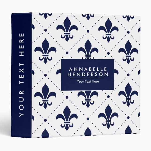 Elegant Fleur-de-lis Binder (Front/Spine)