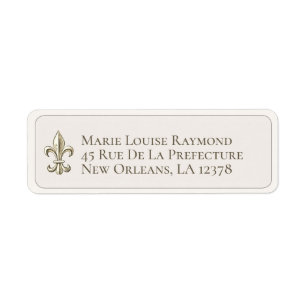 Elegant Fleur de Lis Custom Return Address Label