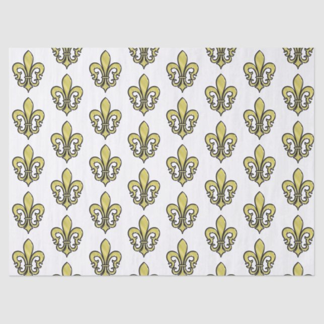 Elegant Fleur de Lis Design Tissue Paper (Front)