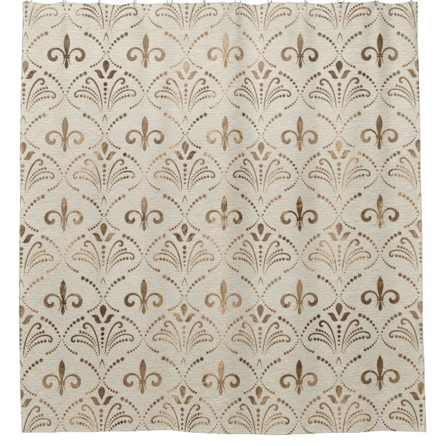 Elegant Fleur-de-lis pattern - pastel gold (Front)