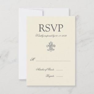 Elegant Fleur de Lis Wedding RSVP