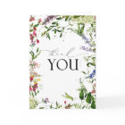 Élégant Fleur sauvage d'été Calligraphie Merci